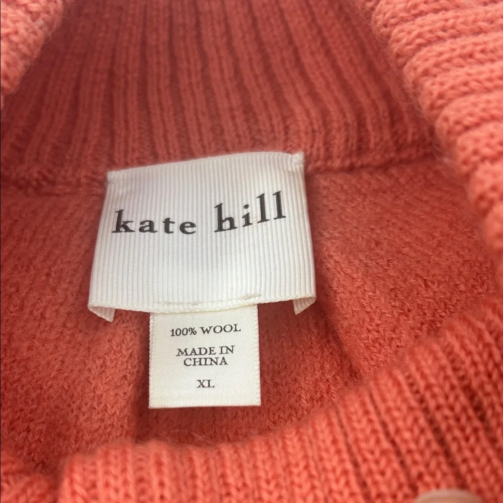 Kate Hill Vibrant Orange Cardigan Sweater - Picture 4 of 16